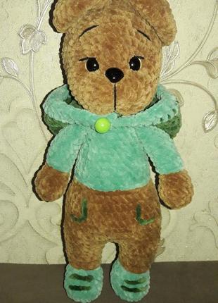 Мишка в худи плюшевая ручной работы