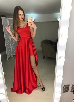 Червона довга сукня, сукня в підлогу, вечірня сукня, випускна сукня, сукня на випускний