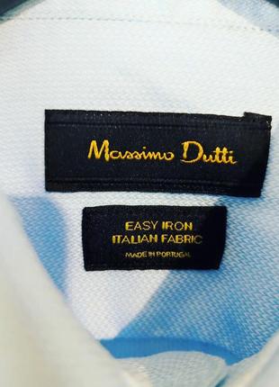 Голубая рубашка от massimo dutti4 фото