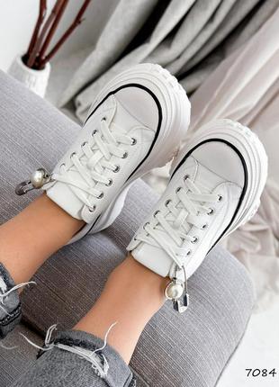 Кросівки жіночі gerry білі, екошкіра3 фото