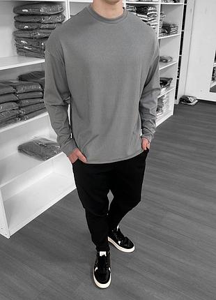 Кофта оверсайз рубчик + завужені штани на змійці