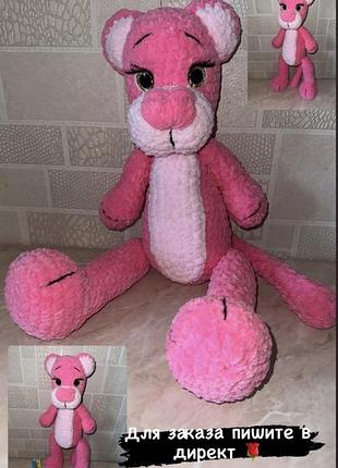 Игрушка ручной работы розовая пантера