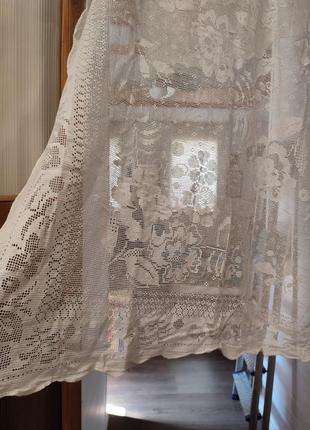 Натуральная тюль старинная 82*143