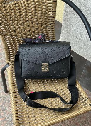 Сумка в стиле louis vuitton pochette metis new black