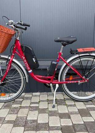 Электровелосипед 26" cubic-bike lady "lido" red 500w 10ah 48v panasonic3 фото