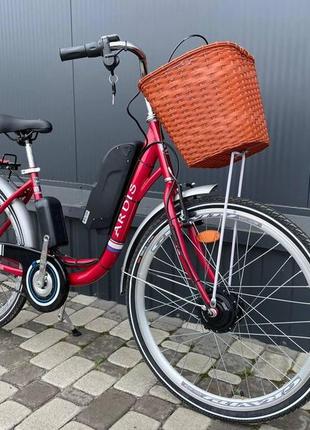 Электровелосипед 26" cubic-bike lady "lido" red 500w 10ah 48v panasonic