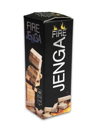 Настільна гра strateg дженга "fire jenga" 48 брусків (30848) melmil1 фото