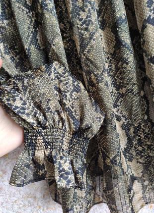 Стильная женская блузка с змеиным принтом блуза h&m4 фото