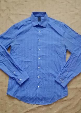 Рубашка calvin klein размер: m голубого цвета оригин!1 фото
