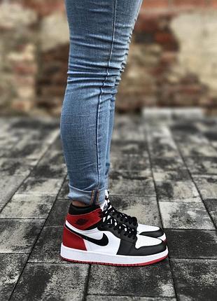 Кроссовки nike air jordan 1 женские кожаные джордан весна nike jordan 1 кожа