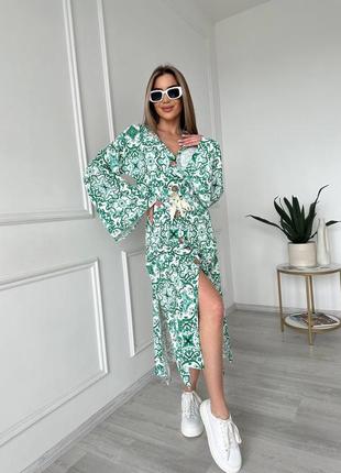 Льняное платье