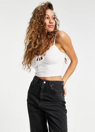 Белый топ на бретельках asos design uk10