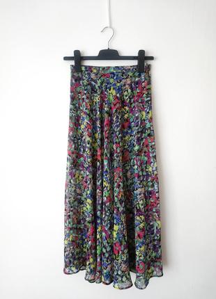 Длинная юбка с цветочным принтом topshop