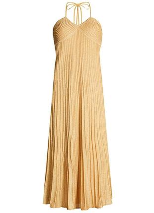 Оригінальна розкішна золота міді сукня sandro3 фото