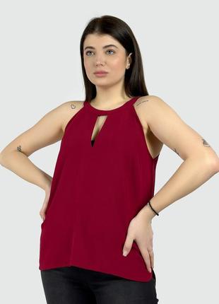 Блузка stradivarius 8555/192/150 бордовая l