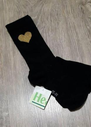 Шкарпетки жіночі із серцем стильні модні socks 35-36 p.