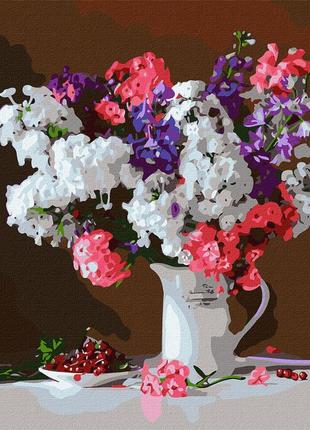 Картина по номерам цветы в вазе 40 х 50 см идейка kho3202 барвисті дзвіночки melmil