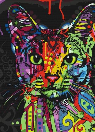 Картина по номерам абиссинская кошка bs9868 тварини на картині melmil