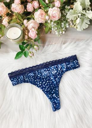 Темно сині стрінги преміального бренда rohnisch