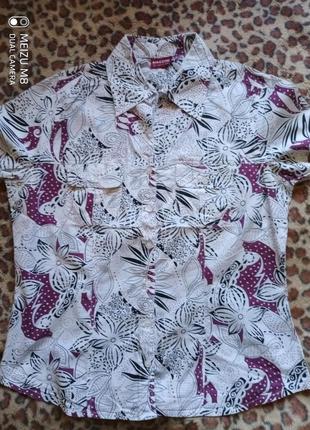 (689)летняя хлопковая рубашка biaggini/размер евро 42