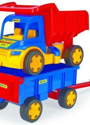 Грузовик "гигант" с игрушкой тележкой