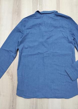 Универсальная натуральная рубашка, рубаха от h&m на подростка или жен xs-s5 фото