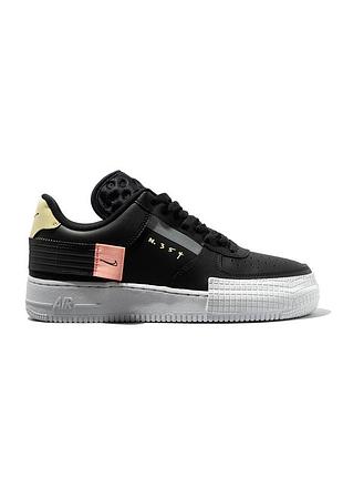 Женские кроссовки nike air force 1 type black white / smb