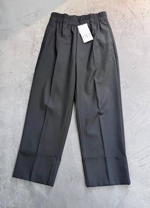 Брюки / штаны (штаны) zara укороченные с подворотами