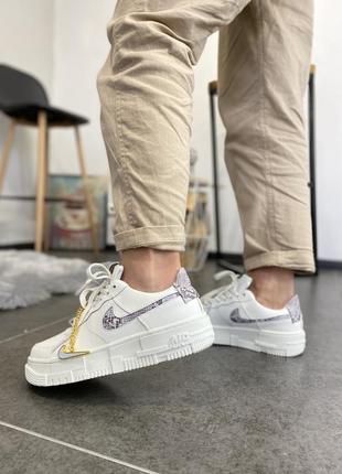 Женские кроссовки nike air force 1 pixel se "sail snake" / smb3 фото