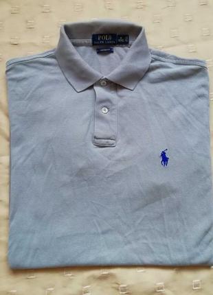 Футболка поло ральф лорен polo ralph lauren сірого кольору оригін!1 фото