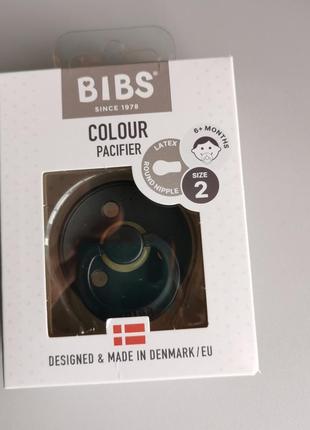 Соска пустушка bibs colour 6-18 міс чорна