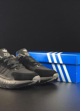 Мужские кроссовки adidas zx 22 boost замшевые черные2 фото