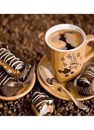 Картина по номерам кофе со сладостями 40х50см strateg1 фото