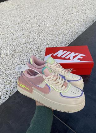 Женские кроссовки nike air force 1 shadow cashmere / smb