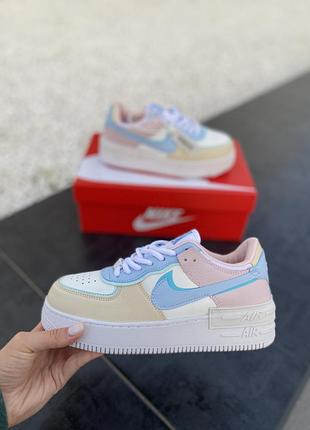Женские кроссовки nike air force 1 shadow pastel / smb