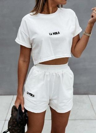 Женский спортивный костюм летний с шортами