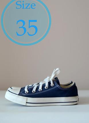 Женские кеды converse chuck taylor all star ox navy, (р. 35)