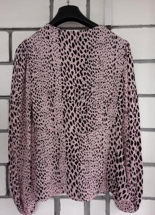 Красива рожева блузка з леопардовим принтом; m&s collection; m