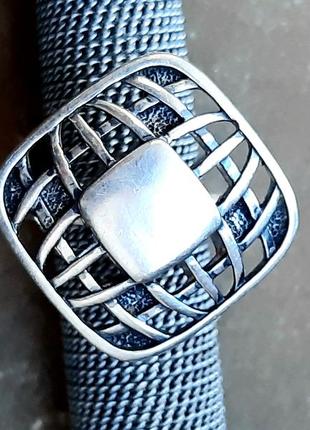 Стильна цікава незвичайна срібна каблучка перстень  925  авангард7 фото
