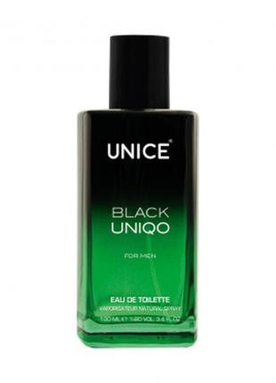 Чоловіча туалетна вода unice black uniqo, 100 мл / юнайс блек