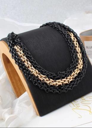 Колье цепь black gold 3
