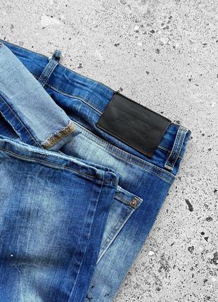 Dsquared2 men’s blue distressed denim jeans завужені джинси8 фото