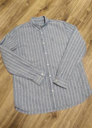 Сорочка в смужку льон+котон