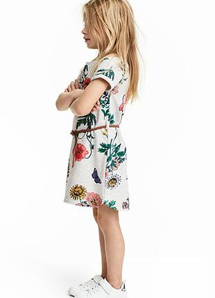 Оригинальное платье-свитшот с поясом от бренда h&m разм. 134-140(8-10лет)