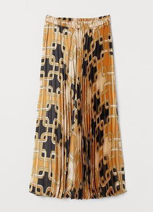 Спідниця, юбка, міді, плісе, h&m, h&m Distressed x met allan