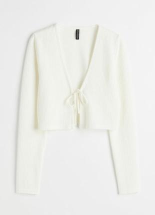 Кардиган, топ, топік, кофта, кроп-топ, в рубчик, h&m