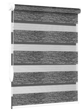 Рулонна штора день-ніч imagine dn відкритого типу висота 1300мм графітовий