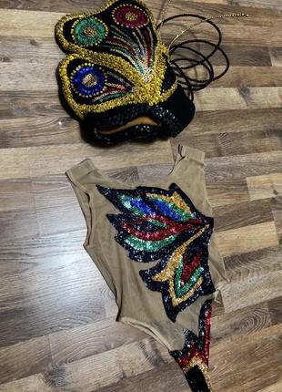 Сценічний костюм, танцювальний для виступів, шоу ,go-go, боді, комбідрес, pole dance стріп пластика