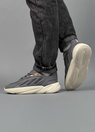 Привлекающие внимание кроссовки adidas ozelia массивные адидас мясная подошва серые2 фото