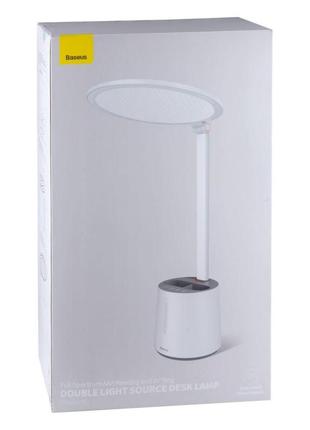 Настільна лампа baseus smart eye double light 21 w dgzh колір білий, 022 фото